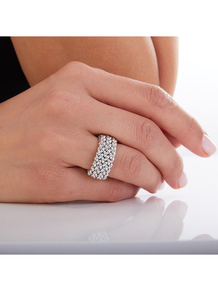 Anello Unoaerre in argento bianco Chicco 711ECA0110000 mis. 14 dettaglio