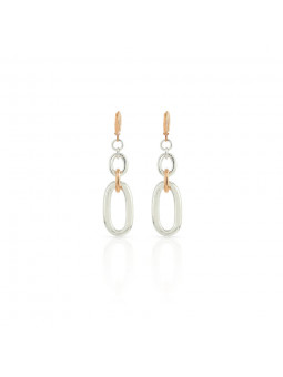 Orecchini Unoaerre in bronzo dorato rosa e nero 000EX04171000 Bianchi